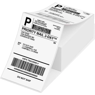 Abbildung von Phomemo 4x6 DHL Etiketten Thermodirekt Versandetikette für 241bt/D520bt/b246d Etikettendrucker (500er Pack), Kompatibel mit MUNBYN, Phomemo, Rollo, IDPRT SP410, POLONO PL60, (Weiß)