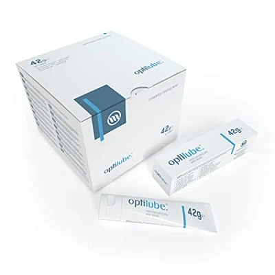 Abbildung von OptiLube Tuben (113g x12) Steriles Gleitgel in 5g, 42g, 82g und 113g Tuben, wasserlöslich mit einfacher Klappkappe