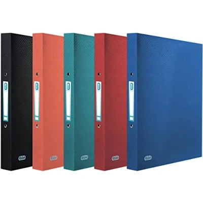 Abbildung von 10 x Oxford Ringbuch Urban A4 2cm 2 Ringe PP blickdicht sortiert