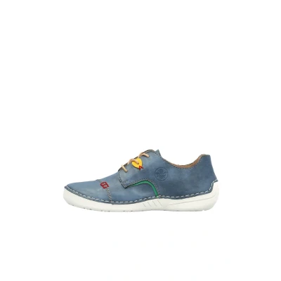 Abbildung von Rieker Damen Low Top Sneaker 52528, Frauen Halbschuhe,straßenschuhe,Strassenschuhe,Sportschuhe,Freizeitschuhe,Turnschuhe,blau (14),36 EU / 3.5 UK