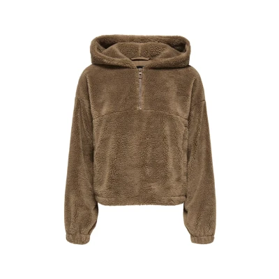 Abbildung von ONLY Onlsiena Fleecepullover, Damen, Größe: Small, Cocoa créme