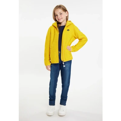 Abbildung von Schmuddelwedda MIT Teddy Fleecejacke für Kinder, Größe: 98, Dunkelgelb melange