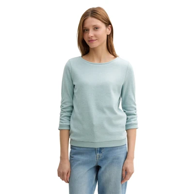 Abbildung von TOM Tailor Denim MIT 3/4 ARM Sweatshirt, Damen, Größe: XXL, Tourmaline melange