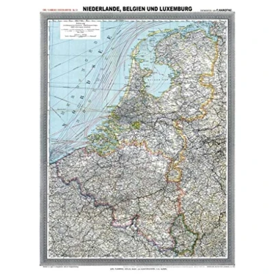 Abbildung von Historische Karte: NIEDERLANDE, BELGIEN und LUXEMBURG um 1900 [gerollt]: Carl Flemmings Generalkarte, No. 31.