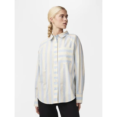 Abbildung von YAS Monday Hemdbluse, Damen, Größe: Small, Ecru hellblau