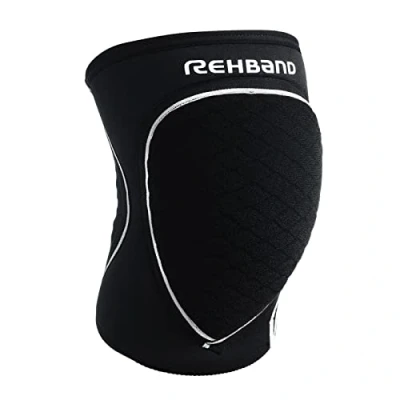 Abbildung von Rehband Knieschützer für Volleyball, Handball &amp; Hallensport, Neopren Knieschoner komfortabel enganliegend, Sport Knieprotektor Damen Herren, Farbe:Schwarz, Größe:XS