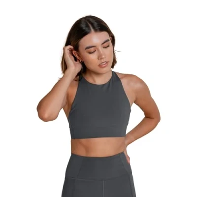 Abbildung von Girlfriend Collective Topanga Sport BH Damen mit Cross Back I Comfy ohne Bügel in verschiedenen Größen und Farben Starker Halt für jedes Alter