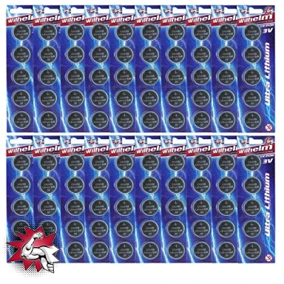 Abbildung von 100 x CR2430 WILHELM Lithium Knopfzelle 3V 270mAh ø24,3x3,0mm Batterie DL 2430