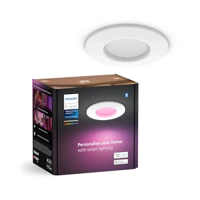 Abbildung von Philips Hue Einbaustrahler Slim White &amp; Color 90 mm Weiß
