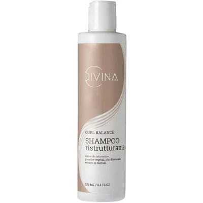 Abbildung von Restrukturierendes Shampoo für welliges, lockiges, superlockiges, Afro Haar Curl Balance, regenerierende Behandlung von Divina BLK (250ml)