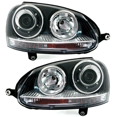 Abbildung von Depo Halogen Scheinwerfer Set Klarglas Schwarz GTI Optik