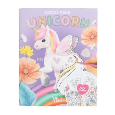 Abbildung von Depesche Malvorlage Ylvi Create your Unicorn Einhorn Malbuch Ausmalbuch inkl. Sticker
