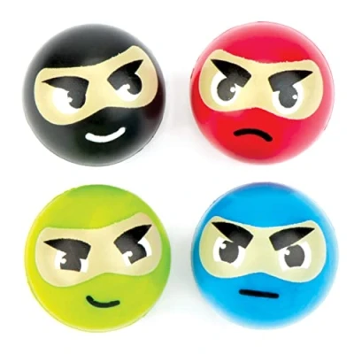 Abbildung von Baker Ross Flummis &quot;Ninjas&quot;(8 Stück), 30 mm
