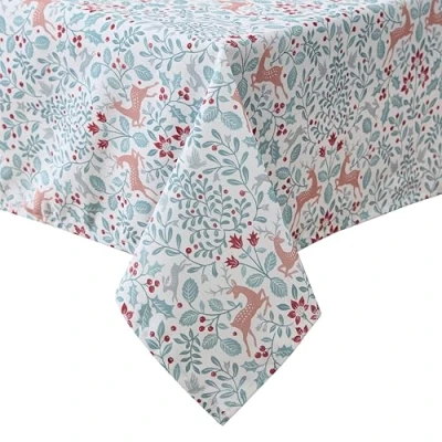 Abbildung von Laura Ashley Dekorative Tischdecke, Knitter und schmutzabweisend, auslaufsicher, wasserabweisend, pflegeleicht, waschbar, Polyestergewebe für Esszimmer, Küche, Urlaub, Party, 178 cm rund,