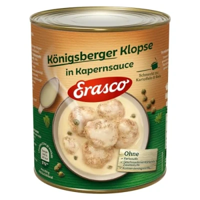 Abbildung von Erasco 6 Königsberger Klopse i. Kapernsauce (1 x 800 g Dose)