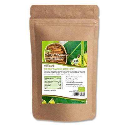 Abbildung von Mynatura Bio Mini Bananen getrocknet I Baby Snack Trockenfrüchte Müsli Mineralien Im Beutel (2000g)