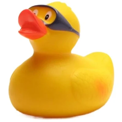 Abbildung von Duckshop I Badeente Quietscheente Ente Taucher L: 7,5 cm inkl. Badeenten Schlüsselanhänger im Set