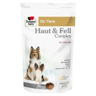 Abbildung von Doppelherz für Tiere Haut &amp; Fell Complex Hunde 60 St