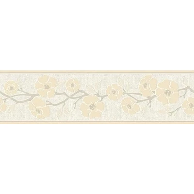 Abbildung von A.S. Création Bordüre Only Borders 11, strukturiert, floral, geblümt, natürlich, Blumen Tapete Borte Wohnzimmer Schlafzimmer Küche Optik