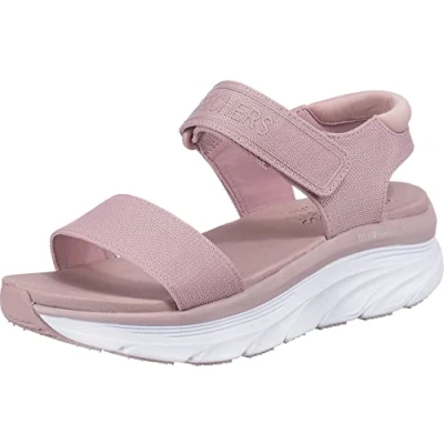 Abbildung von Skechers Damen D&#039;LUX Walker New Block Outdoor Sandals, Blush Mesh, 41 EU