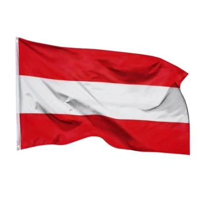Abbildung von Aricona Österreich Flagge 90x150cm wetterbeständige Fahne mit Messingösen, 100% Polyester, robuste Doppelnaht &amp; in lebendigen Farben ideal für Flaggen Liebhaber