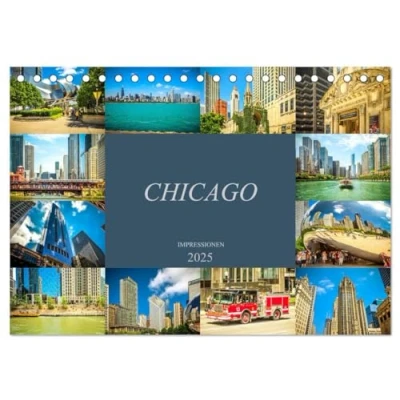 Abbildung von Chicago Impressionen (Tischkalender 2025 DIN A5 quer), CALVENDO Monatskalender
