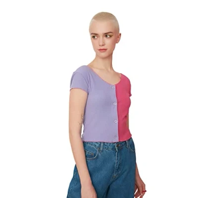 Abbildung von TRENDYOL Frau Jung Slim Fit Basic V Ausschnitt Gestrickt Bluse