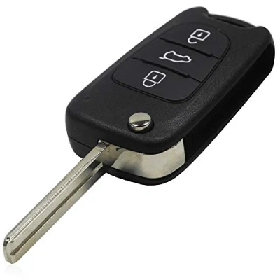 Abbildung von HyundaiKS12 Ersatz Schlüsselgehäuse mit 3 Tasten Autoschlüssel Klappschlüssel Schlüssel Chiavi Rohlingtyp (NE66) Fernbedienung Funkschlüssel Gehäuse ohne Transponder oder Elektronik