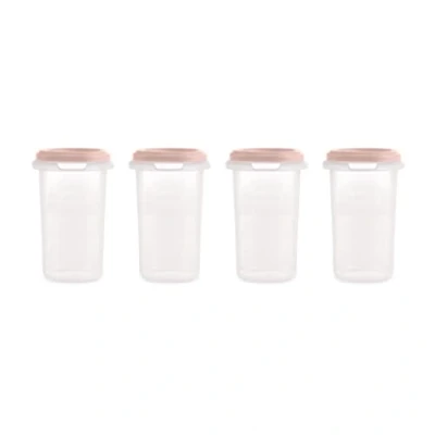 Abbildung von Miniland Set 4 Hermisized Candy, 330 ml. luftdichte Behälter mit Maßeinteilung (4 x ml), sicher, robust und spülmaschinenfest, mikrowellen gefriergeeignet, Kollektion Dolce.