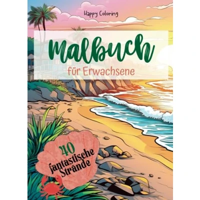 Abbildung von Paradiesische Strände: Malbuch für Erwachsene Ausmalbuch mit 40 faszinierenden Strand Szenen Ausmalen Entspannung, Kreativität und ... Meeresliebhaber HappyColoring