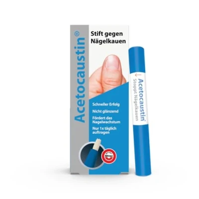 Abbildung von Acetocaustin Stift gegen Nägelkauen Anti Fingernägel kauen stoppen für Kinder ab 3 Jahren &amp; Erwachsene Nicht glänzend Fördert das Nagelwachstum 3ml
