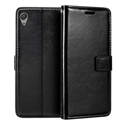 Abbildung von Schutzhülle für Sony Xperia X F5121, Premium PU Leder, magnetisch, mit Kartenhalter und Ständer Dual F5122