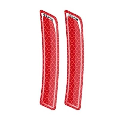 Abbildung von 2Pcs Auto Sicherheit Warnung Aufkleber Mark Reflektierende Band Streifen Außen Zubehör (Color : Red)
