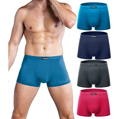 Abbildung von wirarpa Boxershorts Herren Mikrofaser Männer Unterwäsche Trunks Soft Modal Men Unterhosen Retroshorts für 4er Pack 3XL