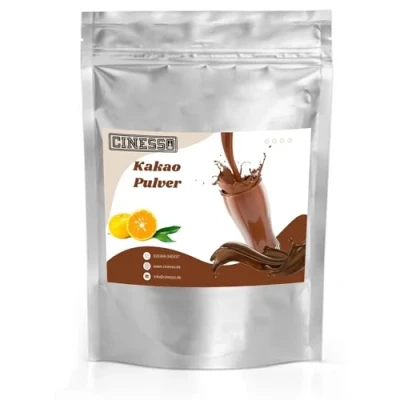 Abbildung von Cinesso Kakao Trinkschokolade Kakaopulver, Schokoladengetränk, Schokoladenaromen, mit natürlichen Aromen, schnelle und einfache Zubereitung, für Feierlichkeiten (200 g, Yuzu)