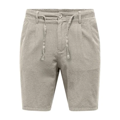 Abbildung von Only &amp; Sons Bermuda MID Waist Jeans Shorts, Herren, Größe: Medium, Grau