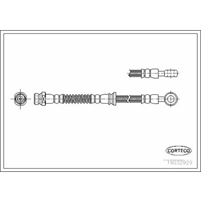 Abbildung von CORTECO 19032929 Bremsschläuche Vorderachse 587 MITSUBISHI: Galant 6, 6 Kombi