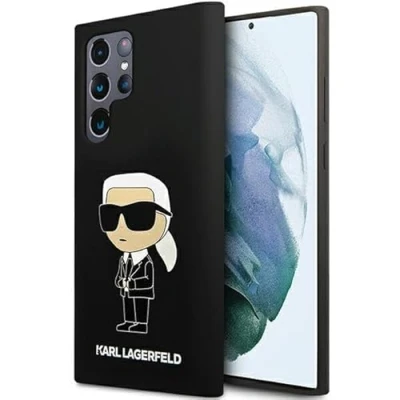 Abbildung von CG Mobile Karl Lagerfeld KLHCS24LSNIKBCK Hülle für S24 Ultra S928 hardcase Schwarz Silicone Ikonik
