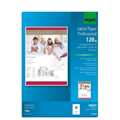 Abbildung von SIGEL IP182 InkJet Papier Professional, A4, 50 Blatt, spezialbeschichtet matt, weiß, 120 g