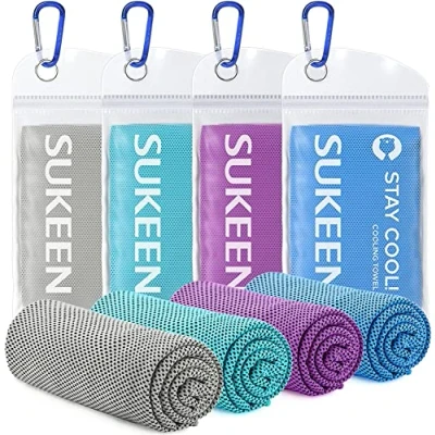Abbildung von Sukeen Kühlendes Handtuch Kühltuch Mikrofaser für sofortige Kühlung Eishandtuch Sporthandtuch Kühltücher Cooling Towel Wandern, Laufen, Camping, Reisen