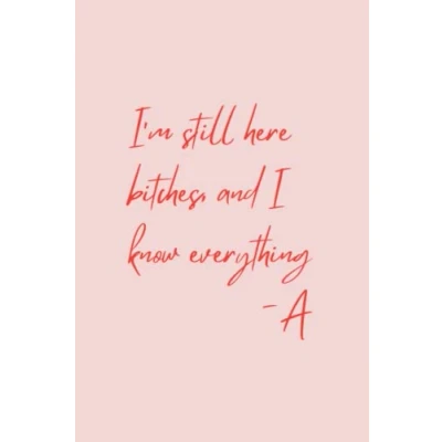 Abbildung von Pretty Little Liars Paperback Notebook: I’m Still Here Bitches, and I Know Everything A