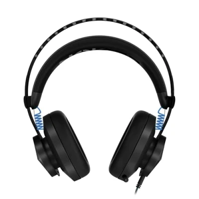 Abbildung von Lenovo Legion H300 Stereo Gaming Headset, Noise Cancelling Mikrofon, Memory Foam &amp; PU Leder Ohrmuscheln, Edelstahl Headband, PC, PS4, Xbox One, Nintendo Switch, Mac, GXD0T69863, Schwarz