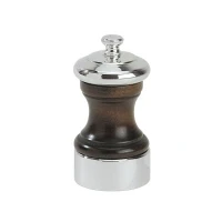Abbildung von Peugeot Palace Manuelle Pfeffermühle, Klassische Mahlgradeinstellung, Höhe: 10 cm, Patiniertes Holz/Versilbertes Metall, 19570
