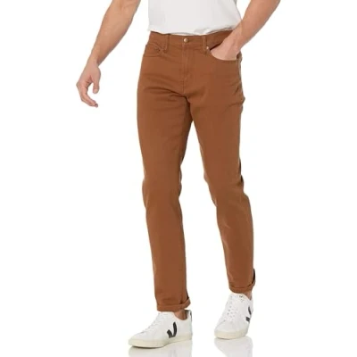 Abbildung von Amazon Essentials Herren Slim Fit Jeans, Dunkles Khakibraun, 34W / 30L