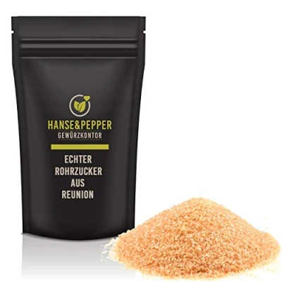 Abbildung von 2kg Echter Rohrzucker aus der Insel La Reunion unraffinierter Brauner Zucker Spitzenqualität Gourmet Serie