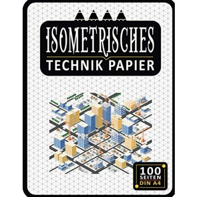 Abbildung von Isometrisches Zeichnen Din A4 100 Sleiten Dreiecknetzpapier Isometriepapier Isometrie 3D Zeichenblock Isometrieblock Technik Papier: ... Millimeterpapier Notizbuch (Ref 26)
