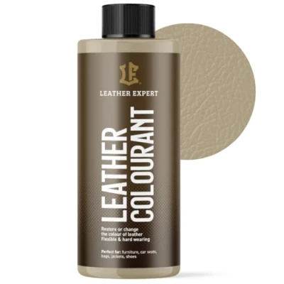 Abbildung von Sehr Deckend Wasser Lederfarbe Wüstenbeige 500 ml Leather Paint für Natur und ÖkoLeder Dye Ohne Alkohol alle Lederaccessoires Reißt oder Blättert Nicht ab