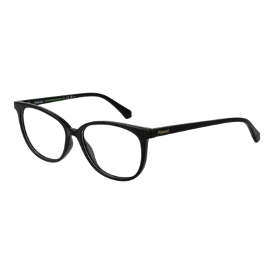 Abbildung von POLAROID Rechteckig ECO POLYAMIDE Brillen in Schwarz für Damen, Brille mit Sehstärke, optional Sonnenbrillen tönung oder Blaulichtfilter (Modell PLD D487)
