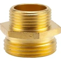 Abbildung von Reduzier Messing Gewindenippel 33,3mm (G 1&quot;) &gt; 26,5mm 3/4&quot;), Verbindung