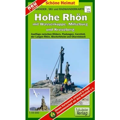 Abbildung von Wander , Ski und Radwanderkarte Hohe Rhön mit Wasserkuppe, Milseburg Kreuzberg: Ausflüge zwischen Hilders, Fladungen, Gersfeld, der Langen Rhön, ... Oberelsbach. Maßstab 1:35000 (Schöne Heimat)
